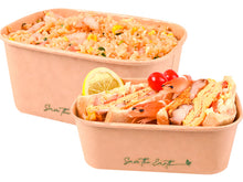 Cargar imagen en el visor de la galería, Envase Microondable Rectangular Kraft 1000 ml- 32oz