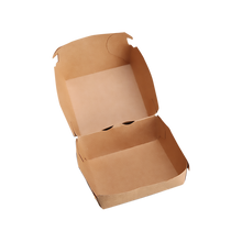 Carica l'immagine nel visualizzatore di Gallery, Scatola per hamburger Kraft grande 14x14x8 cm