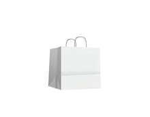 Cargar imagen en el visor de la galería, Bolsa Blanca Asa Rizada L 110gsm (32+21x32cm)-(250 unid/caja)-(exclusivo online)