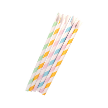 Cargar imagen en el visor de la galería, Pajitas Cartón Colores con Cuchara 8mm x 20cm (Gruesas) (5000 unid/caja) (exclusivo online)