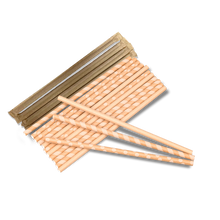 Cargar imagen en el visor de la galería, Pajitas Papel Kraft Variado Enfundadas 8mm x 23cm (Gruesas) (2500 unid/caja)(exclusivo online)