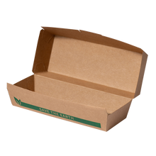Carica l'immagine nel visualizzatore di Gallery, Scatola Kraft per hot dog/panini XL 26*12*7 cm