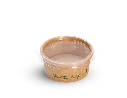 Salsera Cartón Kraft 60ml + Tapa rPet