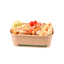 Carica l'immagine nel visualizzatore di Gallery, Scatola Kraft con finestra 900 ml (15x10x4,5 cm)