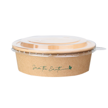 Carica l'immagine nel visualizzatore di Gallery, Insalatiera in cartone 500 ml + coperchio antiappannamento in rPET (200 unità/scatola)