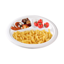 Load image into Gallery viewer, Sugar Cane Plate 26cm - 3 compartments