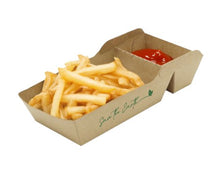 Carica l'immagine nel visualizzatore di Gallery, Contenitori Kraft per grasso/fritto 300 ml (10x6,2x4,4 cm)