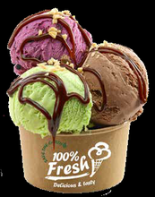 Carica l'immagine nel visualizzatore di Gallery, Vaschetta per gelato bianco da 120 ml (piccola - 4 once)