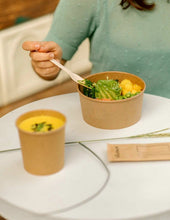 Load image into Gallery viewer, Cardboard Tureen + Kraft Lid 1000ml (Combo) - 32oz (300 units/box)