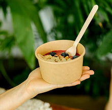 Carica l'immagine nel visualizzatore di Gallery, Insalatiera in cartone 1000 ml + coperchio antiappannamento in rPET (200 unità/scatola)