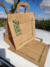 Load image into Gallery viewer, Kraft Bag Flat Handle XS (22+10x29cm)