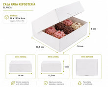 Cargar imagen en el visor de la galería, Caja Pastelería 16x13,5x6cm