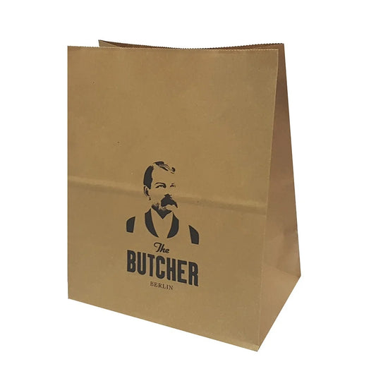 Bolsa Americana Kraft XS (18+11x34cm) - (personalizada a 1 tinta - 2 caras)- 1500 unidades