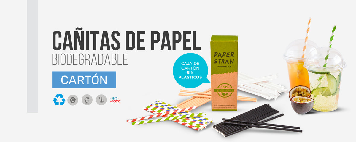 Pajitas Papel Kraft Enfundadas 6mm x 20cm (Delgadas) (5000 unid/caja)(exclusivo online)