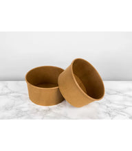 Load image into Gallery viewer, Kraft Cardboard Salad Bowl + Lid 1200ml (Combo) - 38oz