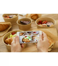 Load image into Gallery viewer, Kraft Cardboard Salad Bowl + Lid 1200ml (Combo) - 38oz