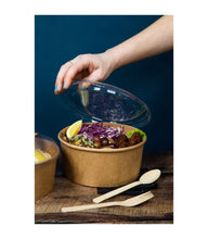Carica l'immagine nel visualizzatore di Gallery, Insalatiera in cartone Kraft + coperchio 1000 ml (combo) - 34 once