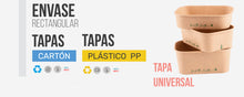 Cargar imagen en el visor de la galería, Envase Microondable Rectangular Kraft 1000 ml- 32oz