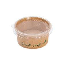 Load image into Gallery viewer, Kraft Cardboard Tubs/Gravy Boats + Lid 60ml