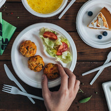 Load image into Gallery viewer, Sugar Cane Plate 26cm - 3 compartments