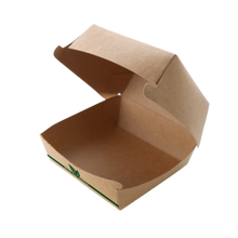 Cargar imagen en el visor de la galería, Caja Kraft Hamburguesa Gigante 17x17x8cm