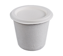 Cargar imagen en el visor de la galería, Tarrina Salsera Caña de Azúcar con Tapa 120ml (1000 unid/caja)