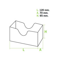 Carica l'immagine nel visualizzatore di Gallery, Custodia antigrasso per hamburger/panini/Arepa (12x7x6,5 cm)