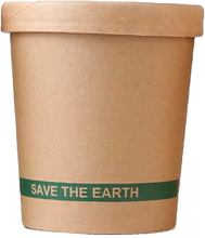 Cargar imagen en el visor de la galería, Sopera Cartón + Tapa Kraft 450ml (Combo)- 16oz