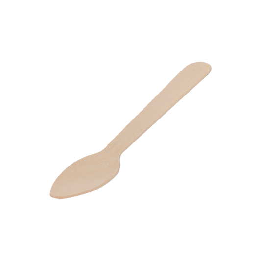 Cucharita Postre Madera 11 cm