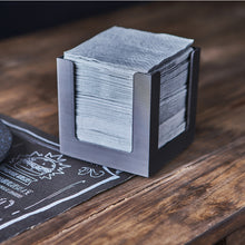 Carica l'immagine nel visualizzatore di Gallery, Portatovaglioli nero 11x11 cm 100% riciclato - adatto per tovaglioli 20x20 cm