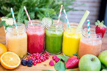 Load image into Gallery viewer, Colored Striped Cardboard Straws 8mm x 20cm (Thick)