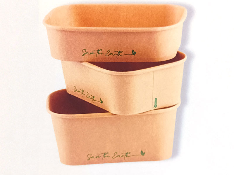 Scatola Kraft con finestra 900 ml (15x10x4,5 cm)