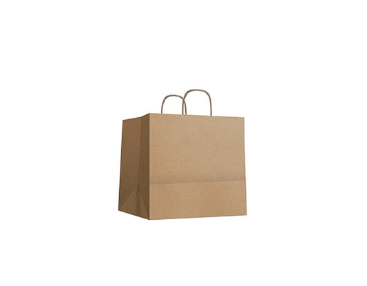 Borsa Kraft con manico piatto L (32+16x35cm)