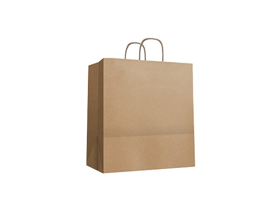 Borsa Kraft con manico piatto L (32+16x35cm)