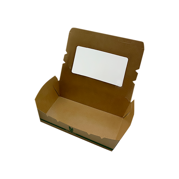 Scatola Kraft con finestra 900 ml (15x10x4,5 cm)