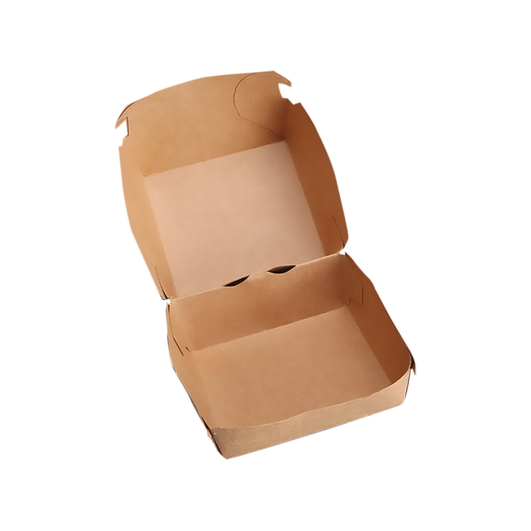 Scatola per hamburger Kraft grande 14x14x8 cm