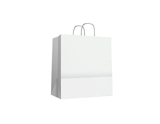 Borsa Kraft con manico piatto L (32+16x35cm)