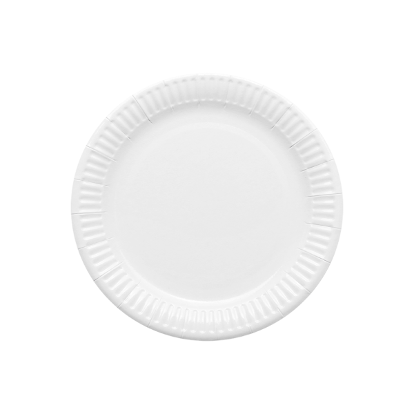 Plato Cartón Laminado Blanco 17 cm