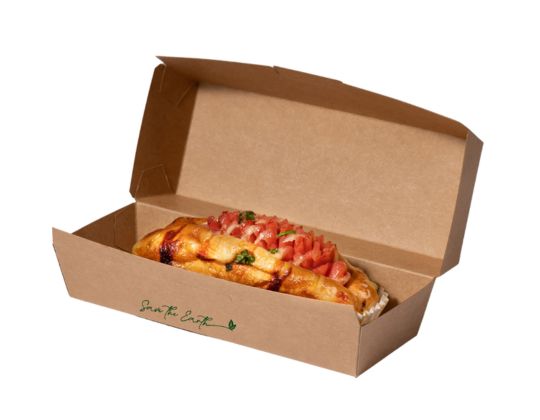 Scatola Kraft per hot dog/panini XL 26*12*7 cm