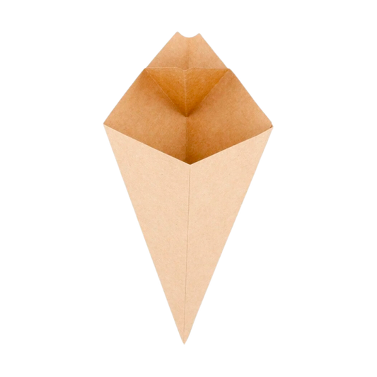 Cono Kraft con espacio para Salsa 16,5x19,5cm