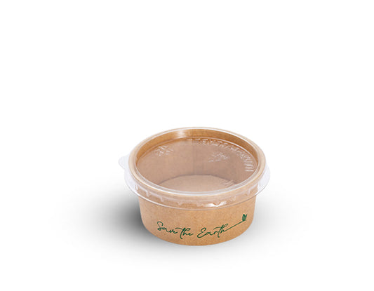 Salsera Cartón Kraft  30ml + Tapa rPet