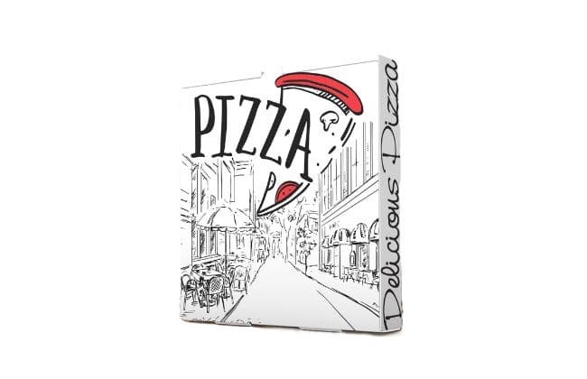 Scatola Pizza Decorata 33x33x3,5cm