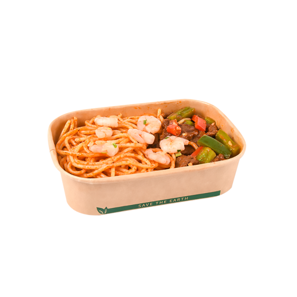 Kraft Box with Window 900ml (15x10x4.5cm)