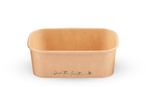 Scatola Kraft con finestra 900 ml (15x10x4,5 cm)