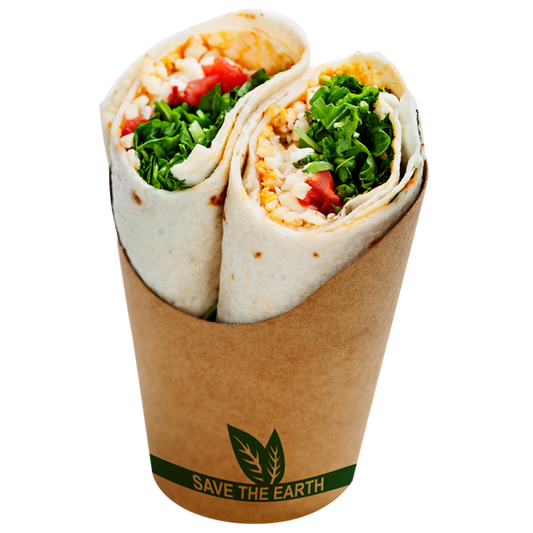 Envase redondo Kraft fritos/Wrap 480ml- 16 oz (1000 unid/caja) (exclusivo online)