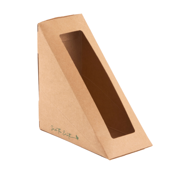 Caja Sándwich Simple con Ventana 123 x 123 x 52 mm (400 unid/caja)-(exclusivo online)
