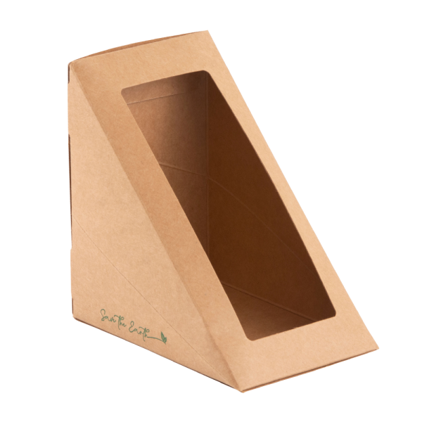 Caja Sándwich Doble con Ventana 123 x 123 x 72 mm (400 unid/caja)-(exclusivo online)