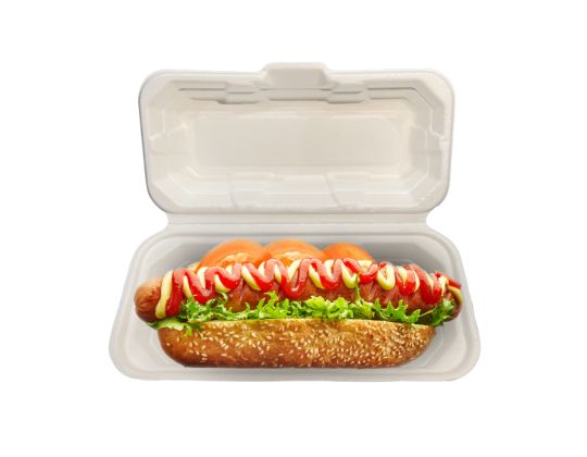 Envase Fibra de Caña 21,3x10,7x7,5cm Hot Dog