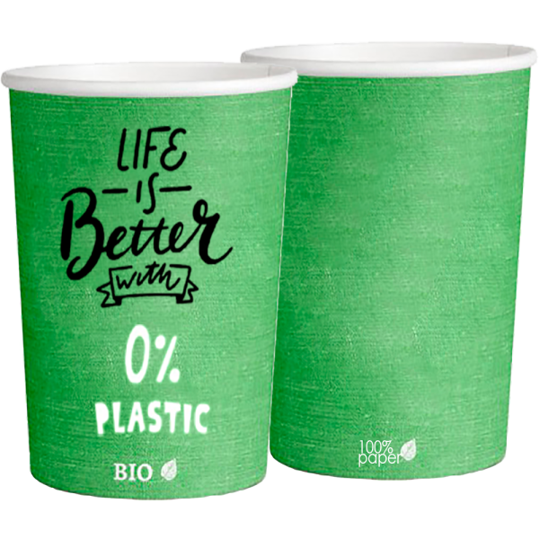 Bicchieri verdi senza plastica 480ml (16oz)
