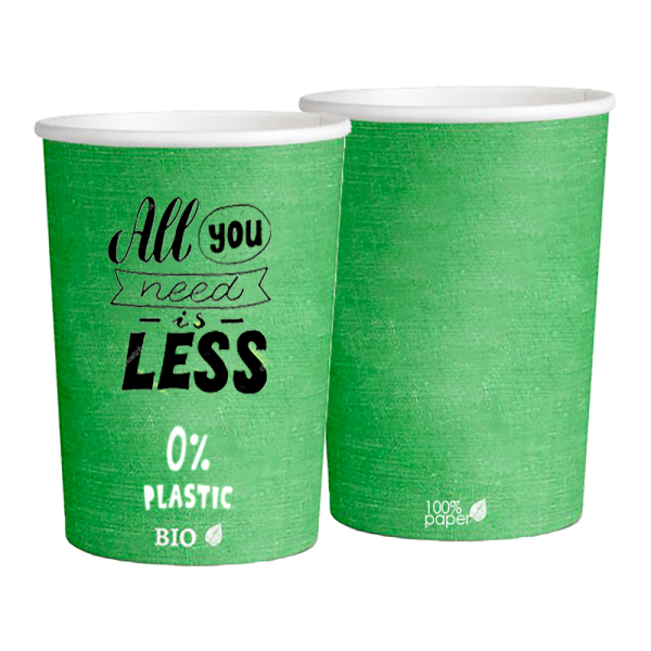 Bicchieri verdi senza plastica da 220 ml (7,5 once)